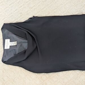 Evan-Picone Black Sleeveless Cowl Neck Dress